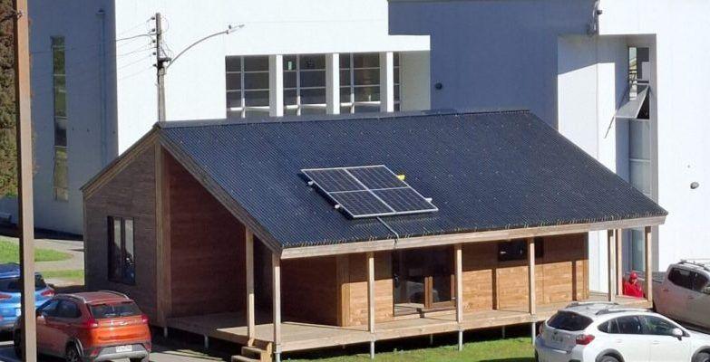 Vista de la casa prototipo Polomadera UdeC